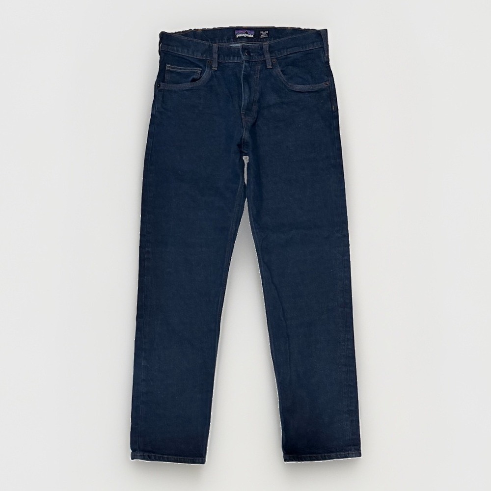 Patagonia Jeans Mens 32x30 Blue Denim Organic Straight Fit Stretch Dark Wash
